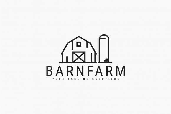Barn Line Art Logo Vector Design: A Freebie for Modern Branding
