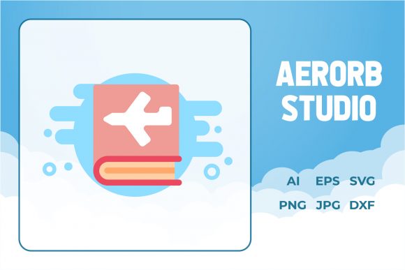 Book Icon Art Airplane Vector Design – A Graphics Freebie for Polished Content