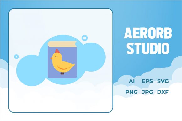 Book Icon Creative Chicken Design Vector: A Versatile Freebie for Crafters