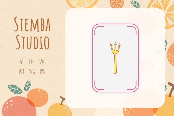 Card Trident Illustration Vector Design Review