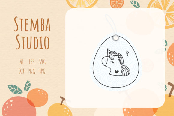 Card Unicorn Tag Illustration Vector Art for Graphics and Freebies