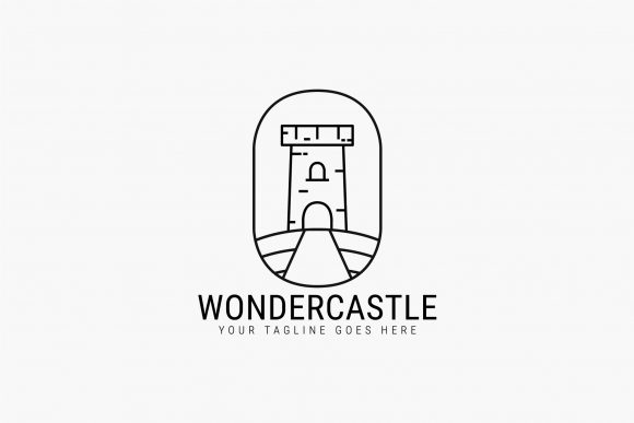 Castle Line Art Logo Vector Design: A Graphics Freebie for Local Branding