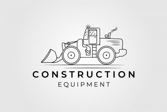 Construction Equipment Line Art Vector Review for Embroidery Projects