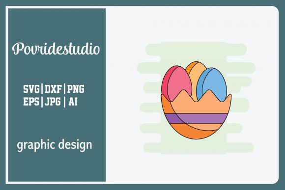 Easter Cute Icon Egg Color Outline: A Versatile Graphic for Small Business Branding