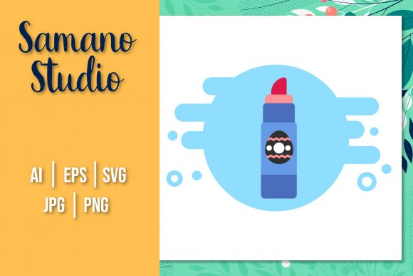 Easter Icon Art Lipstick Design Vector: A Practical Graphic Freebie for Creative Sellers