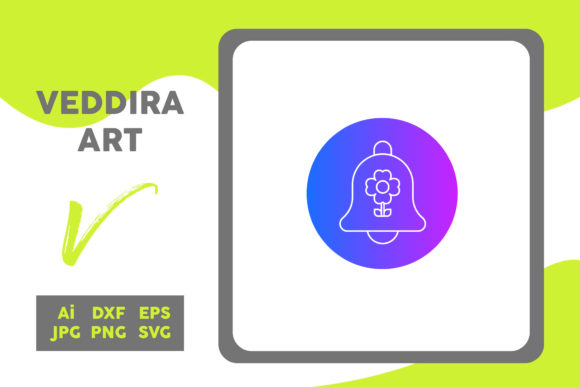 Easter Icon Bell Flower Circle Gradient – A Practical Graphic Design Freebie for Sellers