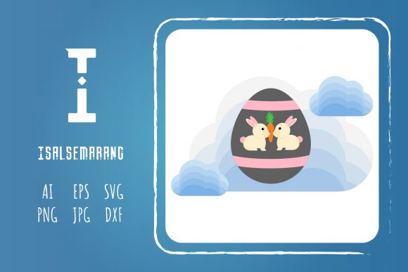 Easter Icon Design Egg Rabbit Art Vector: A Freebie for Crafters