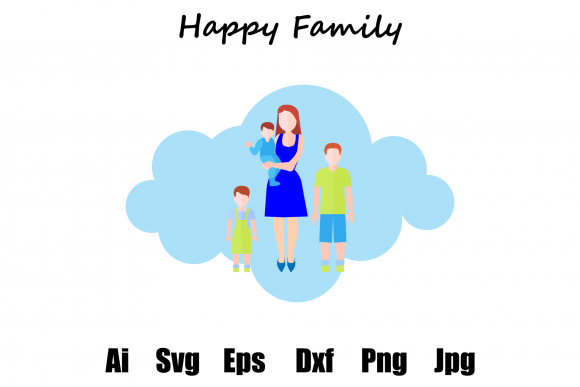 Family Flat Cloud Graphics – A Freebie Worth Considering for Your Digital Shop