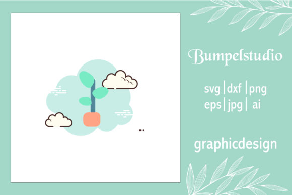 House Icon Plants Leaf Cloud White: A Freebie Graphic for Modern Branding