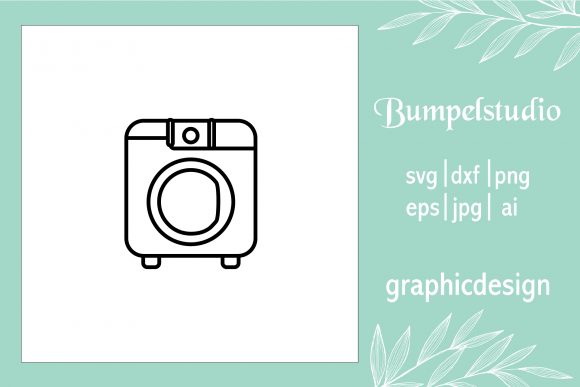 House Icon Washing Machine Line Black – A Versatile Graphic Design Freebie