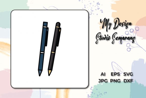 Icon Office Pens Filled Line Style: A Versatile Graphic Design Freebie