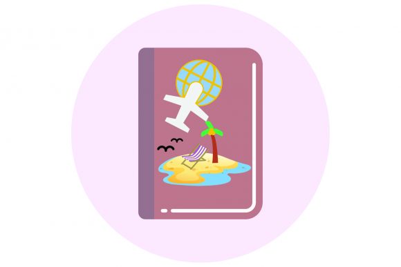 Illustration Flat Summer Passport: A Versatile Graphic Design Asset for Content Creators