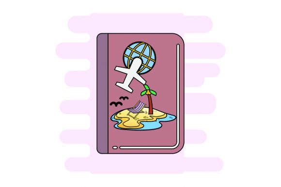 Illustration Flat Summer Passport Cute: A Graphics Freebie for Real Crafting