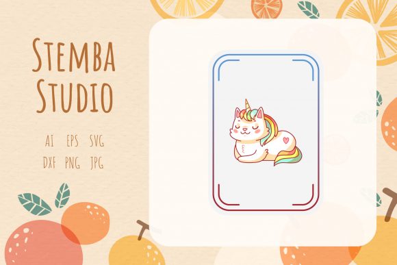 Illustration Unicorn Cute Card Vector: A Freebie for Modern Branding