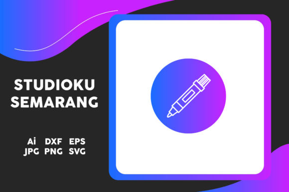 School Icon Marker Circle Gradient: A Graphics Freebie for Strong Visual Branding