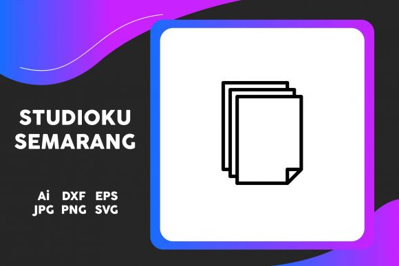 School Icon Paper Line Black: A Graphic Design Asset for Content Creators