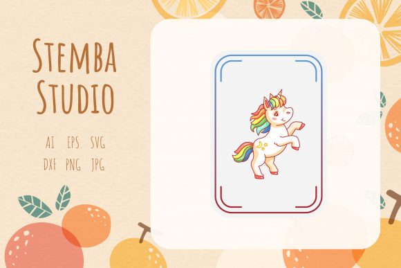 Unicorn Cute Card Vector Illustration: A Versatile Graphic Design Freebie