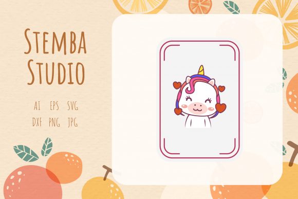 Unicorn Cute Face Illustration Vector: A Versatile Graphic for Creative Projects